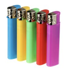 Зажигалка пьезо, 2x8x1cм, 5 цветов, CL-01, Р-02, арт.17704